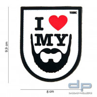 Emblem 3D PVC I love my Beard weiss Emblem 3D PVC I love my Beard weiss