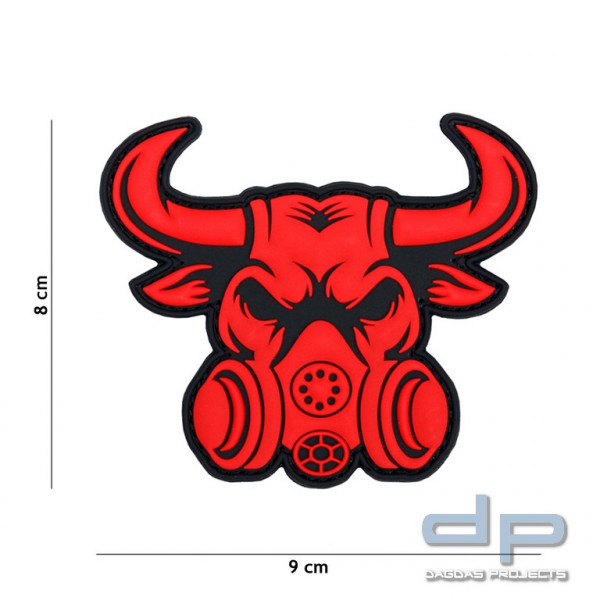 Emblem 3D PVC Gassmask bull rot