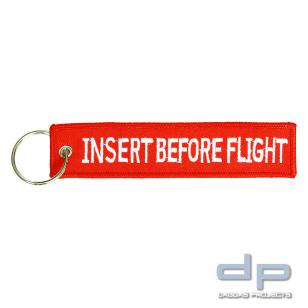 Schlüsselanhänger Insert before Flight (2-Seiten)