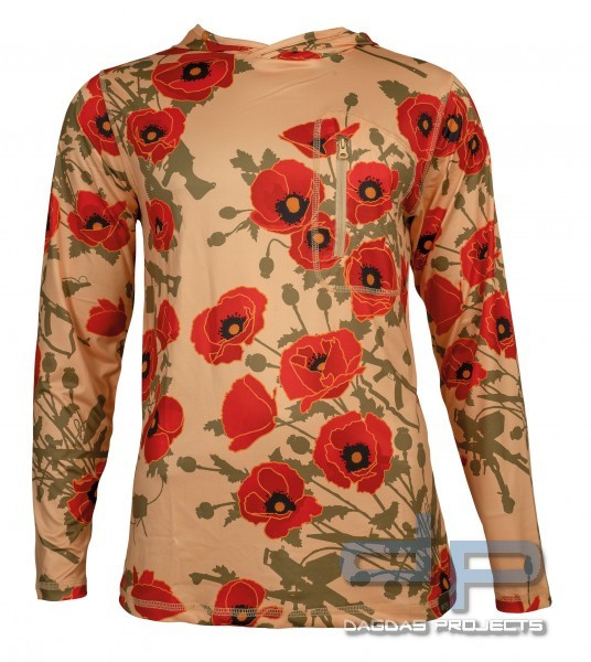 OTTE GEAR SHADE SHIRT UPF 50+ LONGSLEEVE MIT UV-SCHUTZ POPPIES VINTAGE