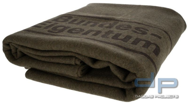 Mil-Tec - BW Wolldecke Bundeseigentum 200x210cm in Dunkeloliv