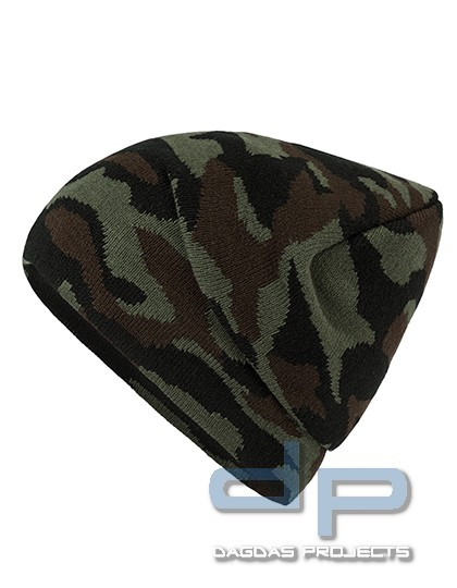 Camouflage Beanie in verschiedenen Farben