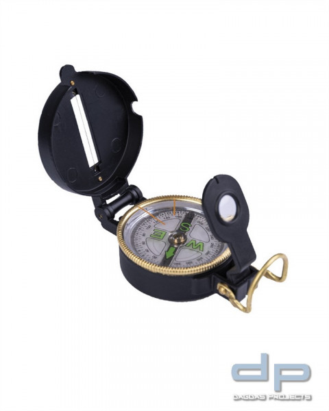 US Kompass Metall Gehäuse schwarz (ENGINEER) 6 Stück
