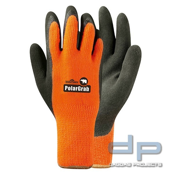 ARBEITSHANDSCHUH POLAR GRAB in Schwarz-Orange