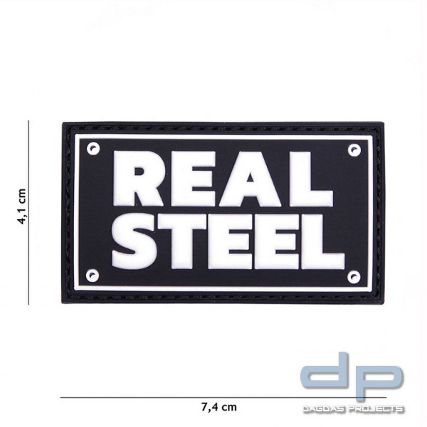 Emblem 3D PVC Real Steel schwarz