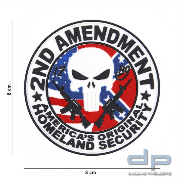 Emblem 3D PVC 2nd Amendment punisher