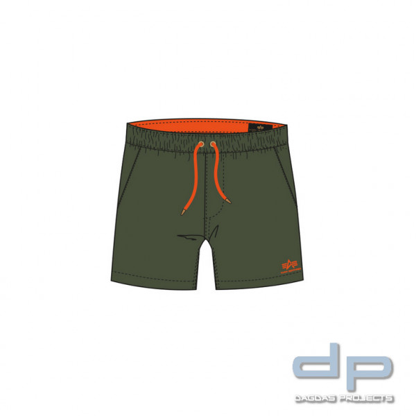 Alpha Industries Badehose Basic Swim Short Farbe: dark olive