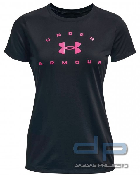 UNDER ARMOUR DAMEN TECH SOLID LOGO ARCH T-SHIRT IN 2FARBEN