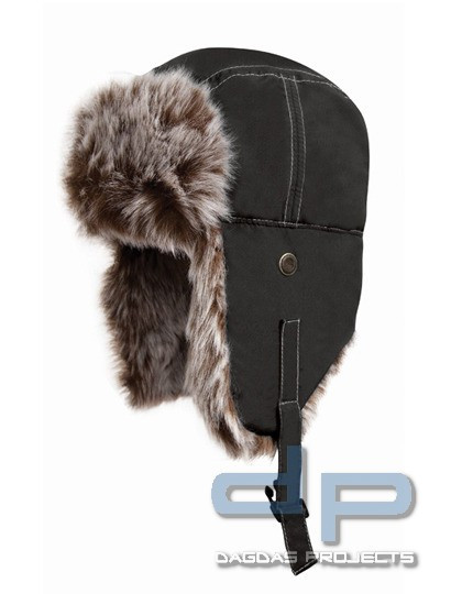 Classic Sherpa Hat in Schwarz und Blau