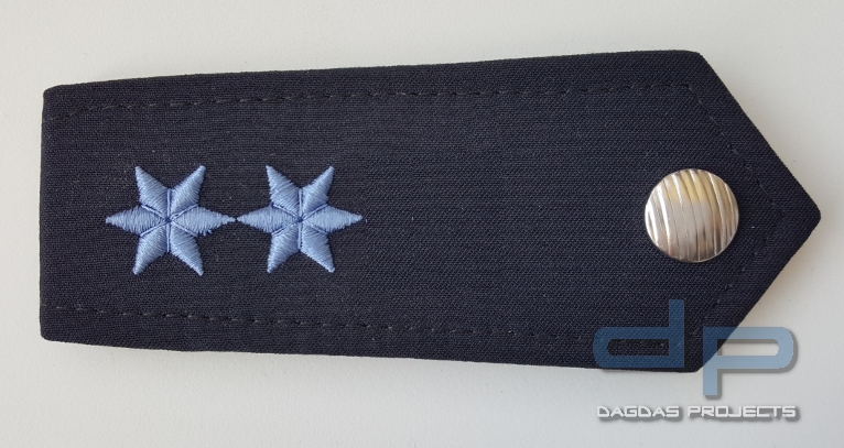 Polizei Schulterstücke blau 2 silberne Sterne Verwaltung 1 Paar ps124 