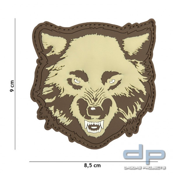 Emblem 3D PVC Wolf coyote