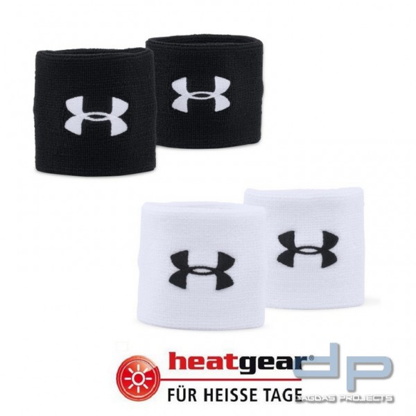 Under Armour® Schweißband HeatGear® 2er Pack verschiedene Farben Farbe: Weiß