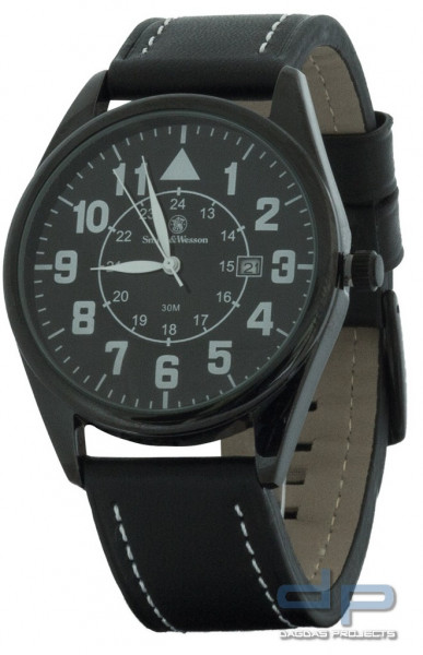 Smith &amp; Wesson Flieger Uhr mit Lederarmband