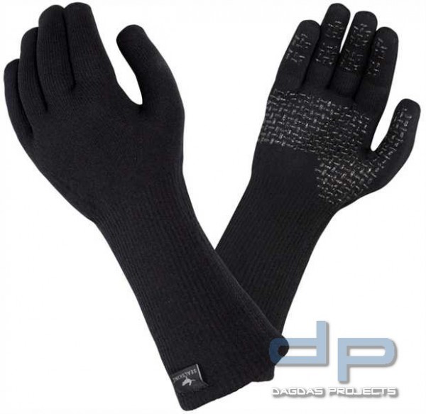 Handschuhe SealSkinz Ultra Grip Gauntlet Schwarz