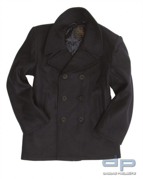 US NAVY PEA COAT TUCH DK.BLAU (KN.SCHW.)