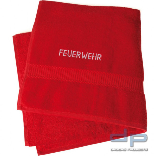 Badetuch FEUERWEHR, rot Frottee