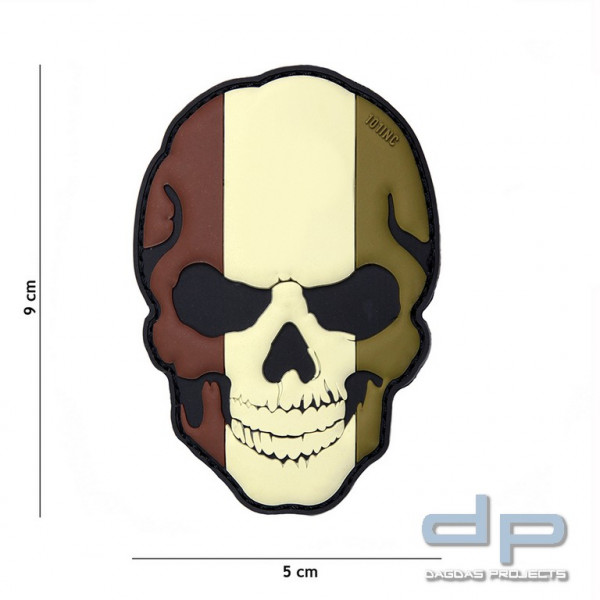 Emblem 3D PVC Skull Belgien camo