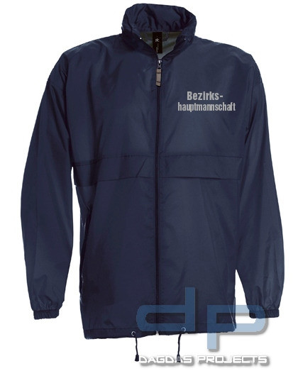 Regenjacke Windbreaker Farbe: Dark Navy Größe: L mit Aufdruck Bezirkshauptmannschaft