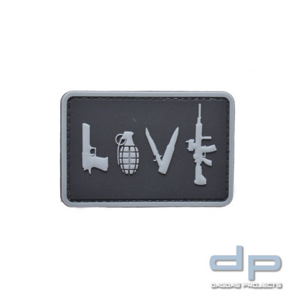 Klettabzeichen Waffen - gummiert (75 x 50 mm)