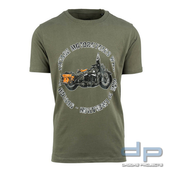 T-Shirt: Vintage-Motorrad aus dem Zweiten Weltkrieg