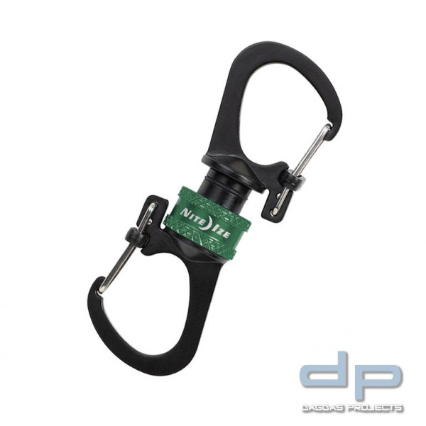 NITE IZE SLIDELOCK 360° MAGNETIC LOCKING DUAL CARABINER