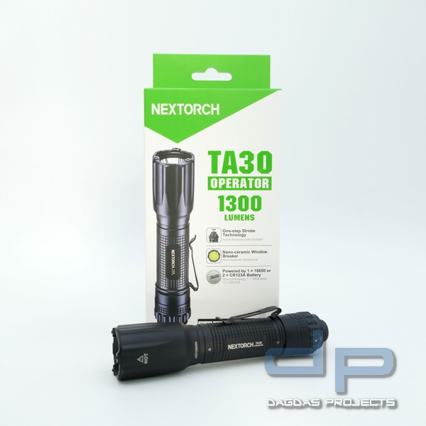 Nextorch TA30 OPERATOR BLACK Tactical LED Taschenlampe