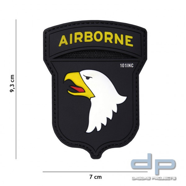 Emblem 3D PVC Airborne 101st schwarz