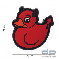 Emblem 3D PVC Devil Duck rot Emblem 3D PVC Devil Duck rot