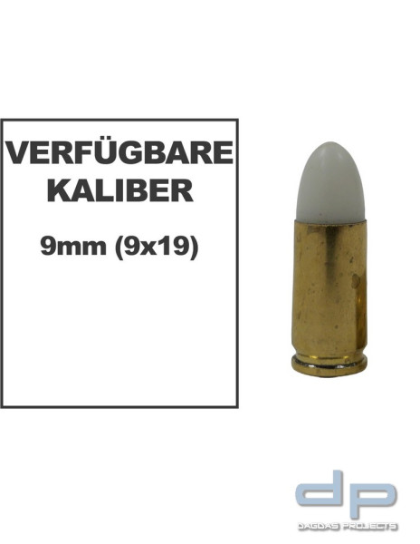 Rogers Übungs-/Trainingspatrone mit fluoreszierendem Projektil, Kal. 9mm(9x19) 50er Pack