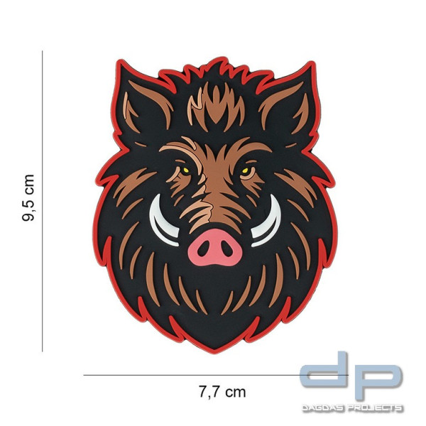 Emblem 3D PVC Wildschwein