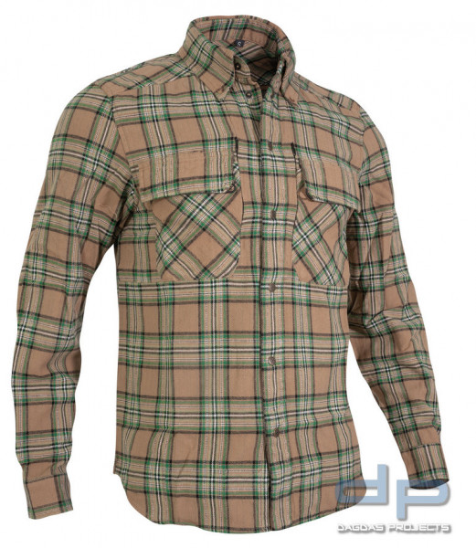 4-14 FACTORY CANADA SHIRT BUSH GREEN/BROWN TARTAN