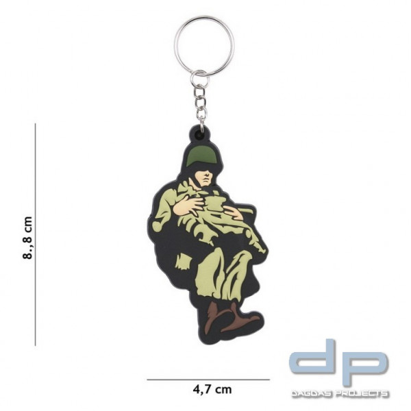 Schlüsselanhänger 3D PVC WWII Paratrooper #106