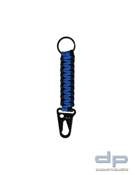 COP® C-SH8 Schlüsselhalter / Anhänger, Metallkarabiner, schwarz/blau