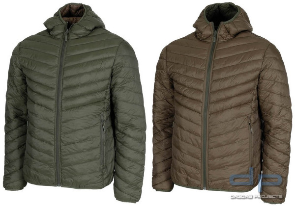 Thermojacke, wendbar, gesteppt, oliv/braun