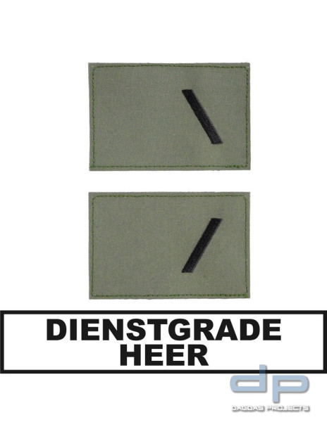Fritzsch Klett Rangabzeichen Heer, Textil, Paar (90 x 50 mm)