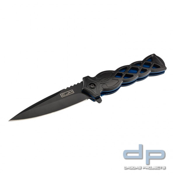 CJH Einhandmesser schwarz/blau