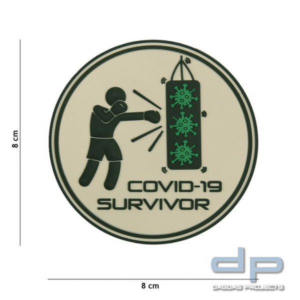 Emblem 3D PVC Covid-19 survivor #6102