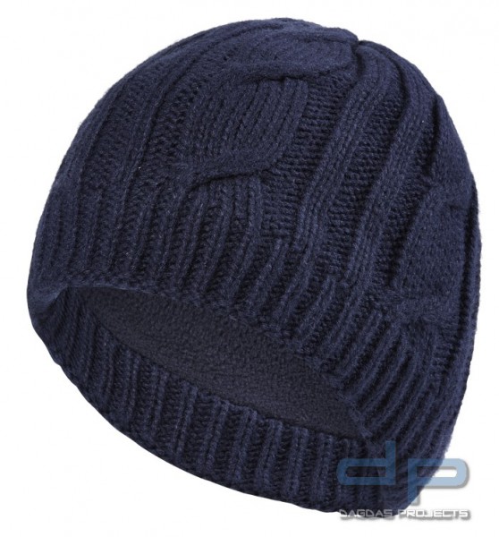 SealSkinz Waterproof Cable Knit Beanie Blau