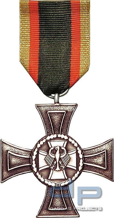Etui mit Aufschrift und Bandspange A496 Orden Bundeswehr Ehrenkreuz bronze