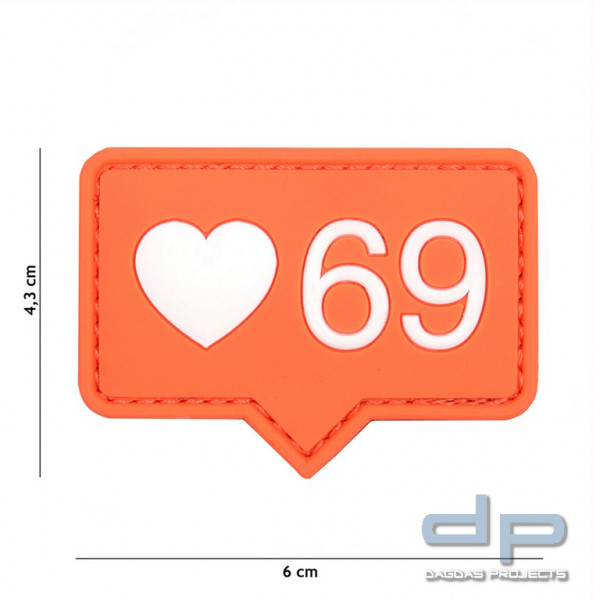 Emblem 3D Love 69 orange