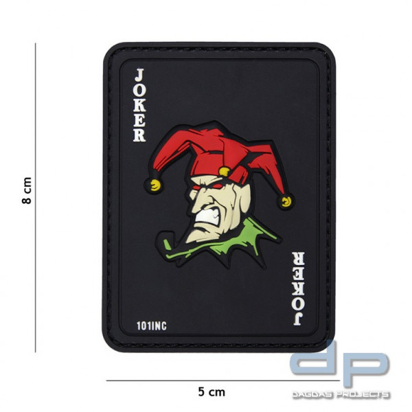 Emblem 3D PVC Joker schwarz